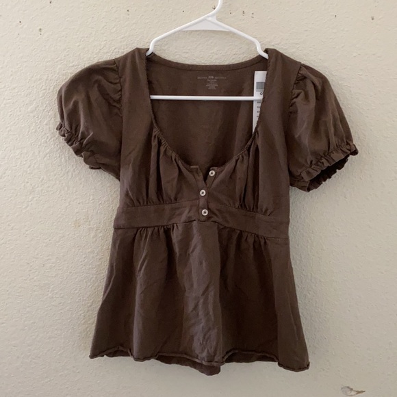 Brandy Melville Tops Brandy Melville Brown Blair Top Poshmark
